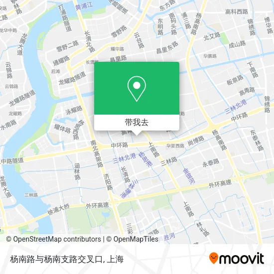 杨南路与杨南支路交叉口地图