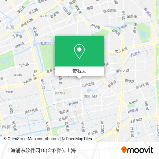 上海浦东软件园18(金科路)地图