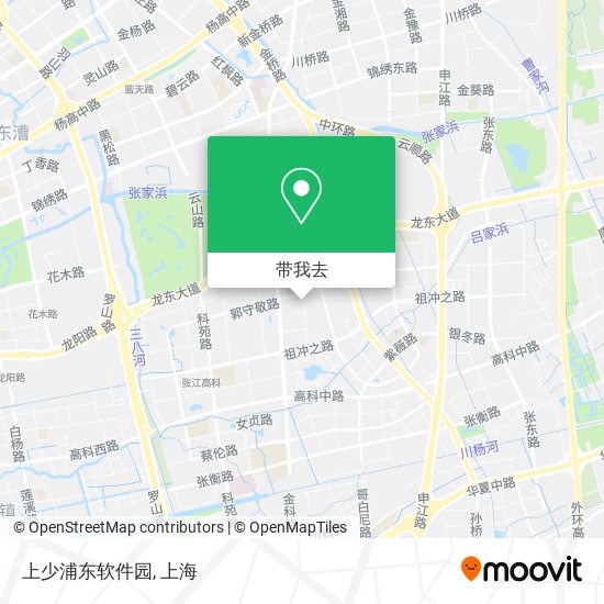 上少浦东软件园地图