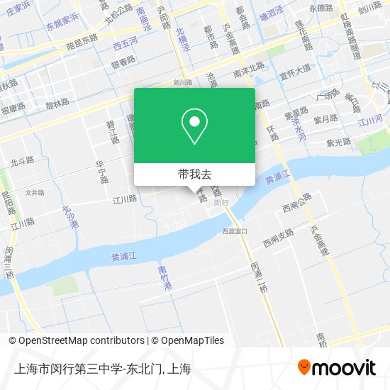 上海市闵行第三中学-东北门地图