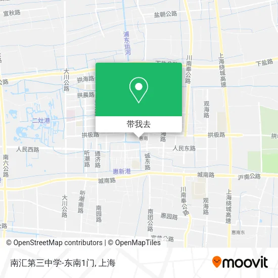 南汇第三中学-东南1门地图