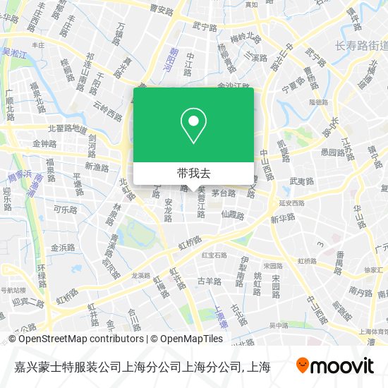 嘉兴蒙士特服装公司上海分公司上海分公司地图