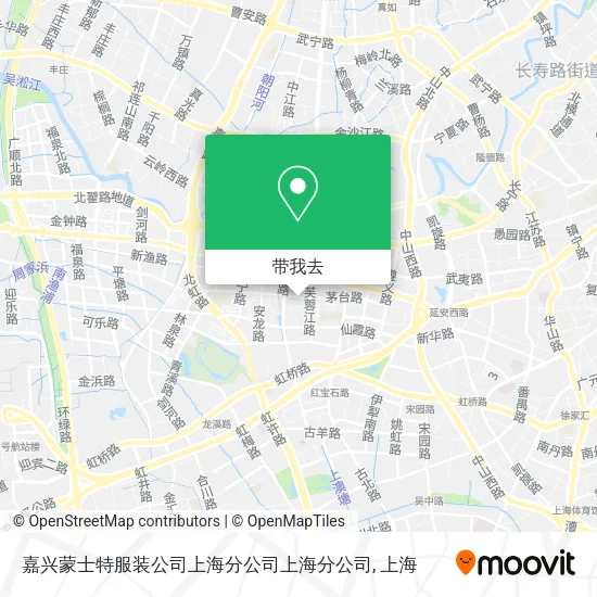 嘉兴蒙士特服装公司上海分公司上海分公司地图