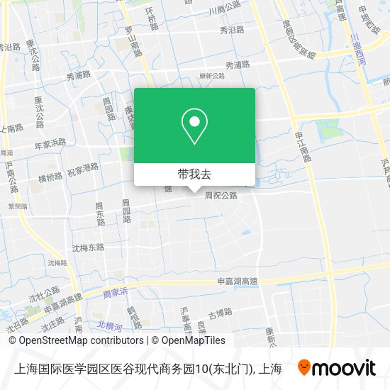 上海国际医学园区医谷现代商务园10(东北门)地图