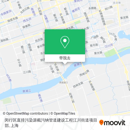 闵行区直排污染源截污纳管道建设工程江川街道项目部地图