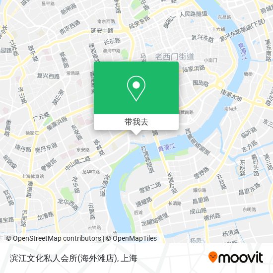 滨江文化私人会所(海外滩店)地图