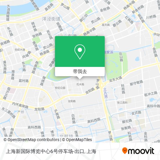 上海新国际博览中心6号停车场-出口地图