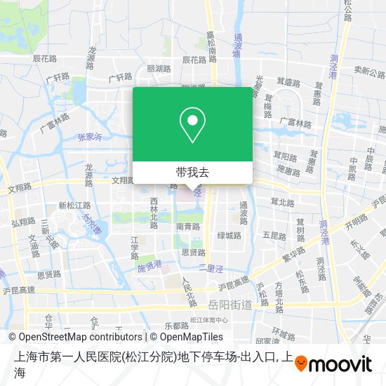 上海市第一人民医院(松江分院)地下停车场-出入口地图