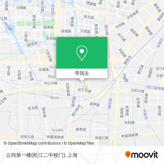 云间第一楼(松江二中校门)地图