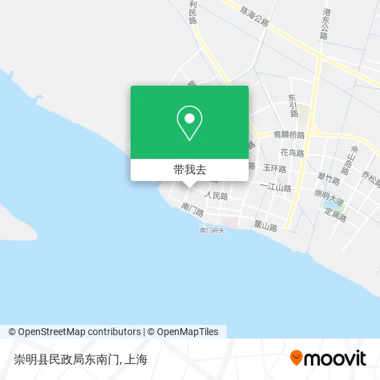 崇明县民政局东南门地图