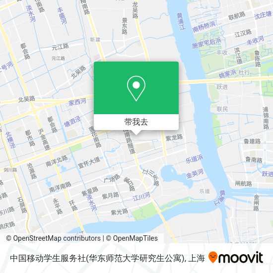 中国移动学生服务社(华东师范大学研究生公寓)地图