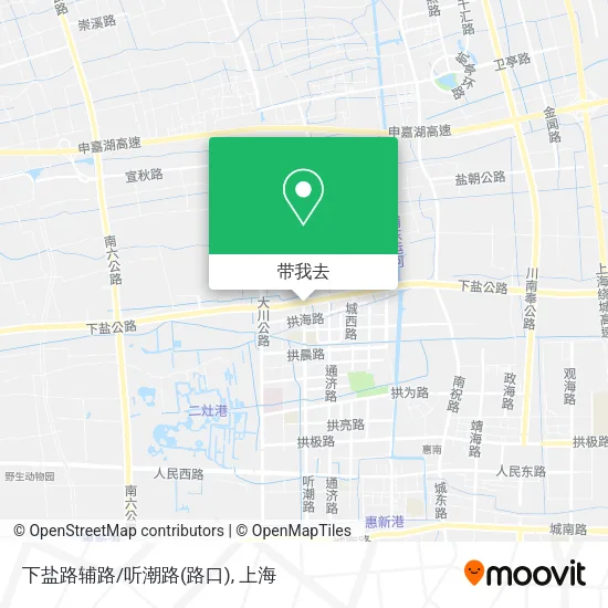下盐路辅路/听潮路(路口)地图