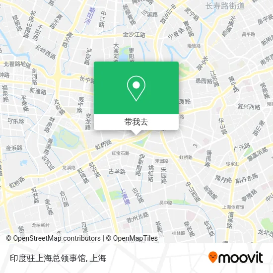 印度驻上海总领事馆地图
