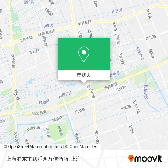 上海浦东主题乐园万信酒店地图