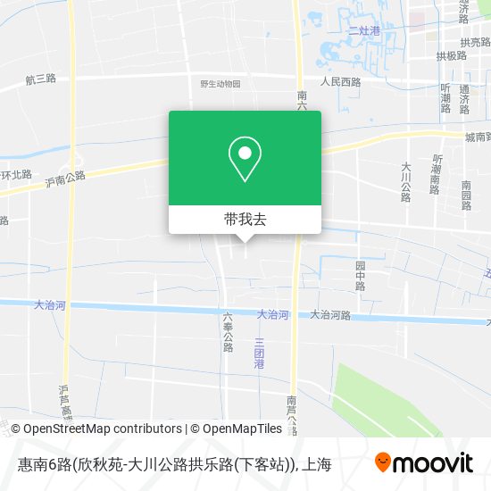 惠南6路(欣秋苑-大川公路拱乐路(下客站))地图