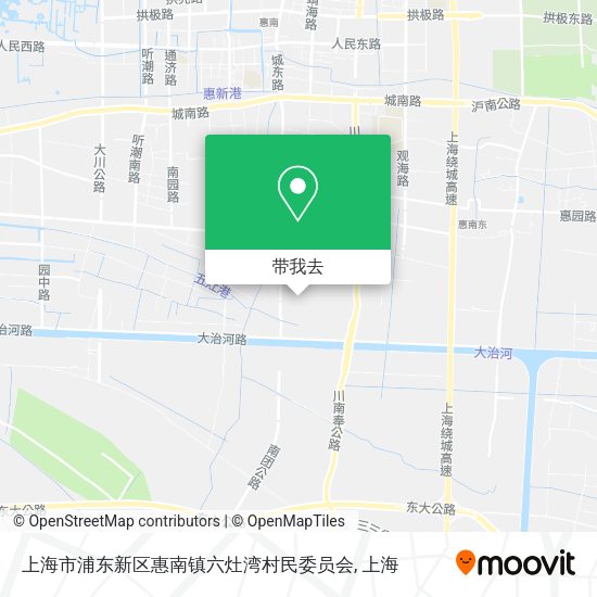 上海市浦东新区惠南镇六灶湾村民委员会地图