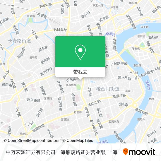 申万宏源证券有限公司上海雁荡路证券营业部地图