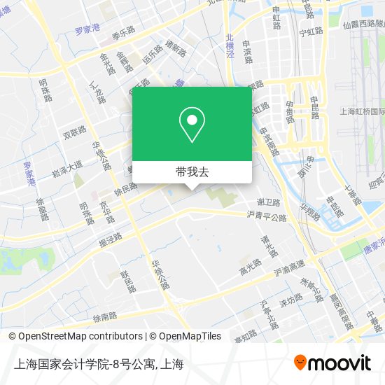 上海国家会计学院-8号公寓地图