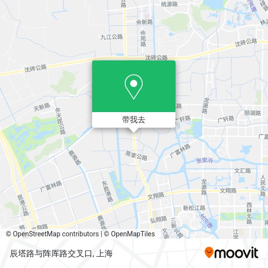 辰塔路与阵厍路交叉口地图
