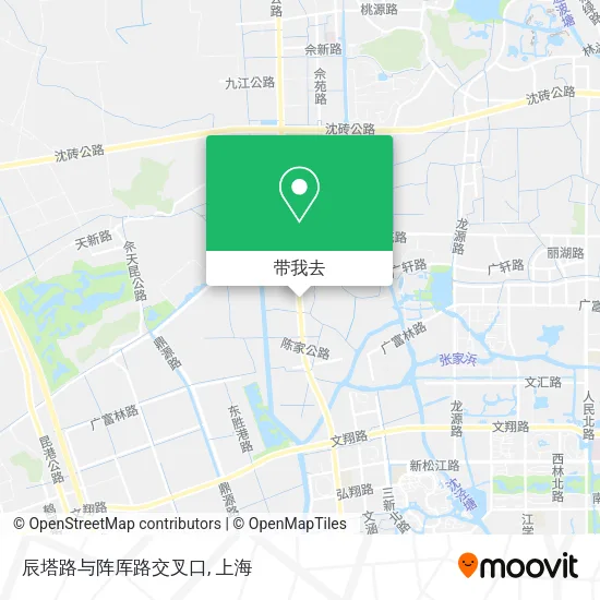 辰塔路与阵厍路交叉口地图