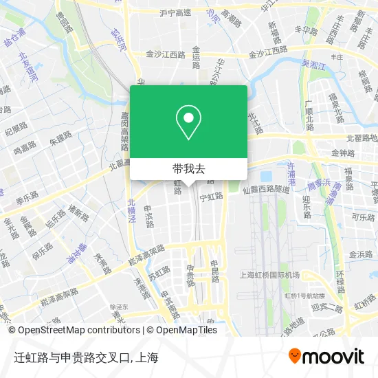 迁虹路与申贵路交叉口地图