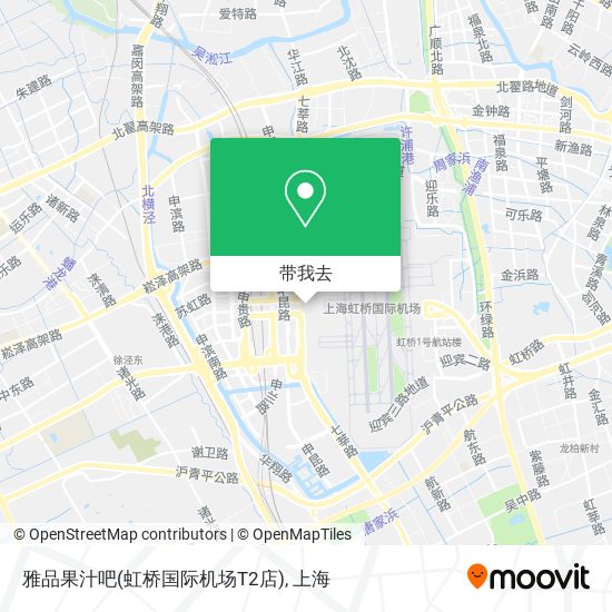 雅品果汁吧(虹桥国际机场T2店)地图