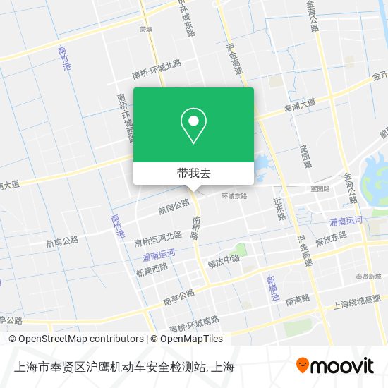 上海市奉贤区沪鹰机动车安全检测站地图