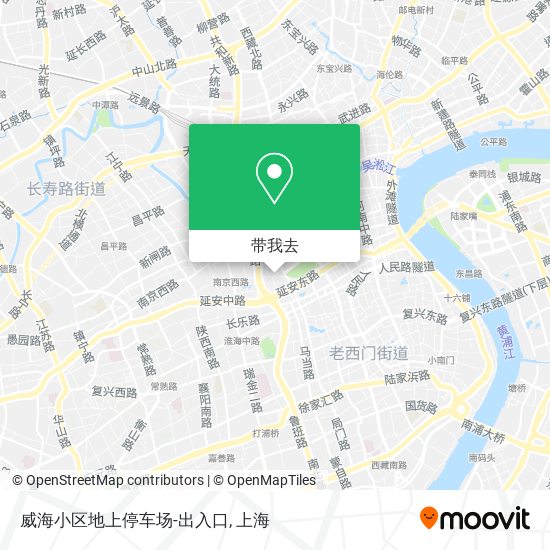 威海小区地上停车场-出入口地图