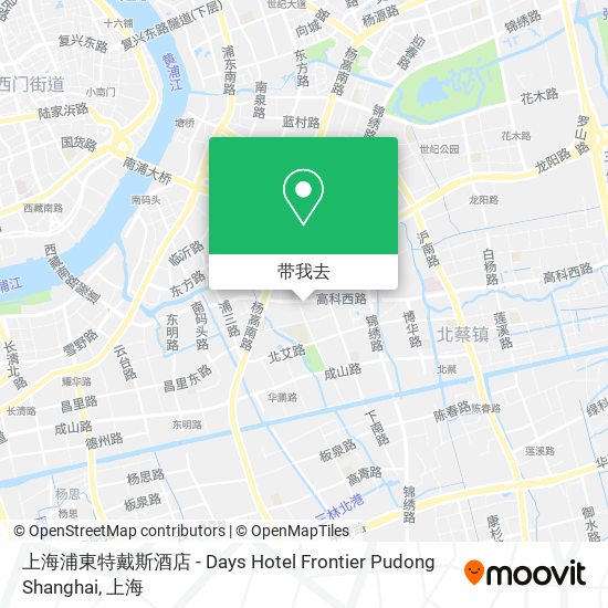 上海浦東特戴斯酒店 - Days Hotel Frontier Pudong Shanghai地图