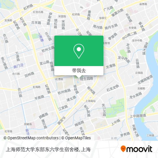 上海师范大学东部东六学生宿舍楼地图