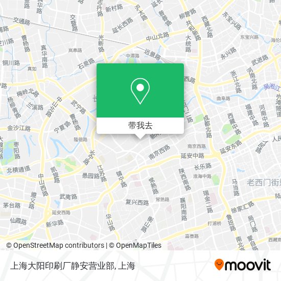上海大阳印刷厂静安营业部地图