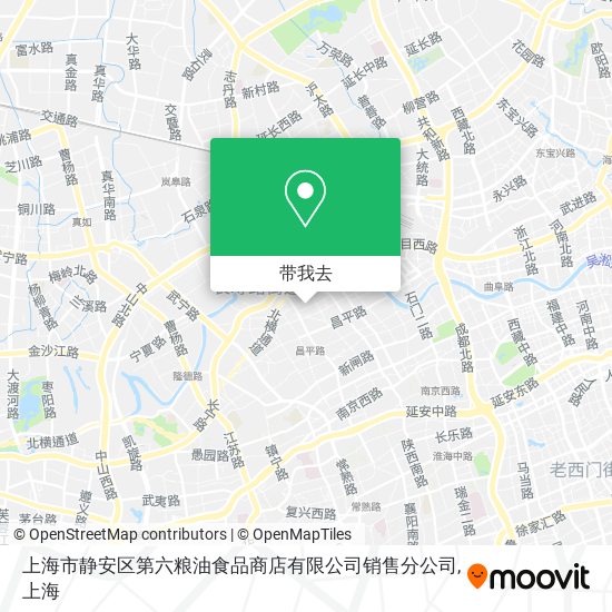 上海市静安区第六粮油食品商店有限公司销售分公司地图