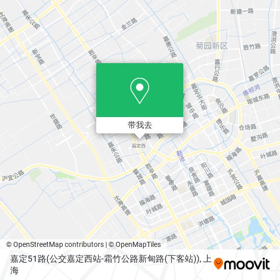 嘉定51路(公交嘉定西站-霜竹公路新甸路(下客站))地图