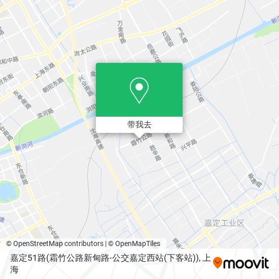 嘉定51路(霜竹公路新甸路-公交嘉定西站(下客站))地图