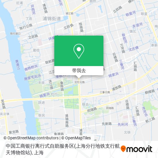 中国工商银行离行式自助服务区(上海分行地铁支行航天博物馆站)地图