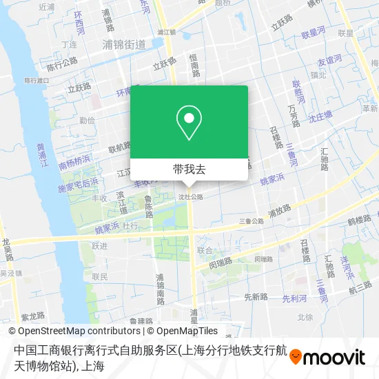 中国工商银行离行式自助服务区(上海分行地铁支行航天博物馆站)地图