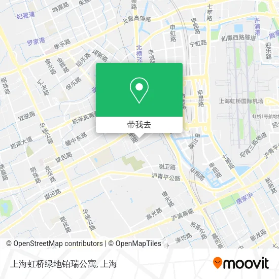 上海虹桥绿地铂瑞公寓地图