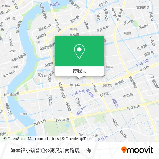 上海幸福小镇普通公寓灵岩南路店地图