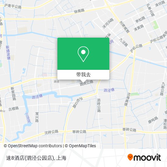 速8酒店(泗泾公园店)地图