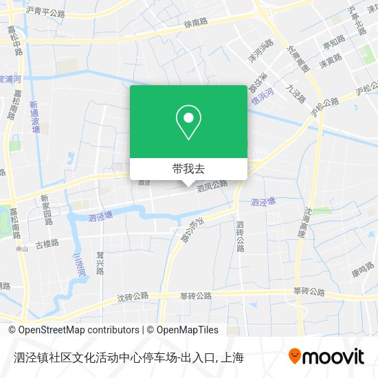 泗泾镇社区文化活动中心停车场-出入口地图