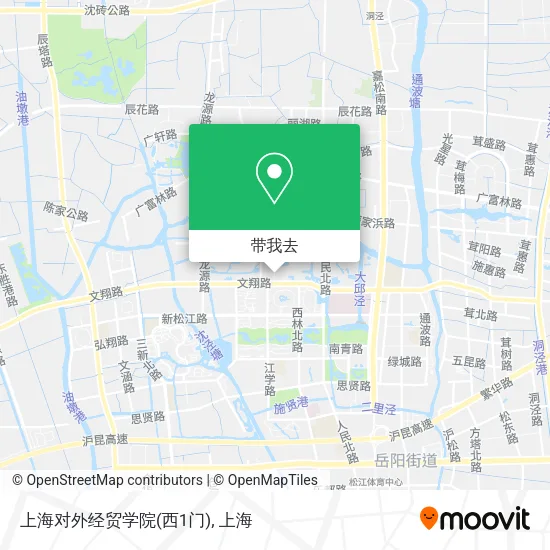 上海对外经贸学院(西1门)地图