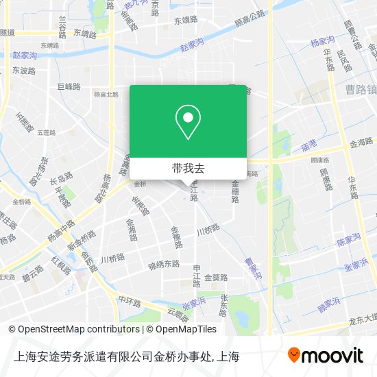上海安途劳务派遣有限公司金桥办事处地图