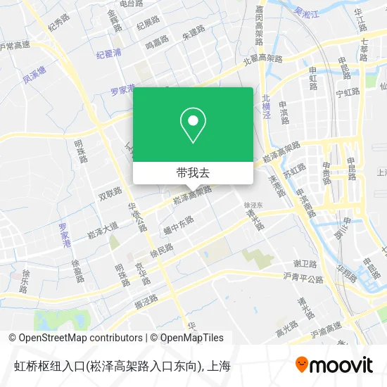 虹桥枢纽入口(崧泽高架路入口东向)地图