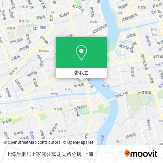 上海后来居上家庭公寓龙吴路分店地图