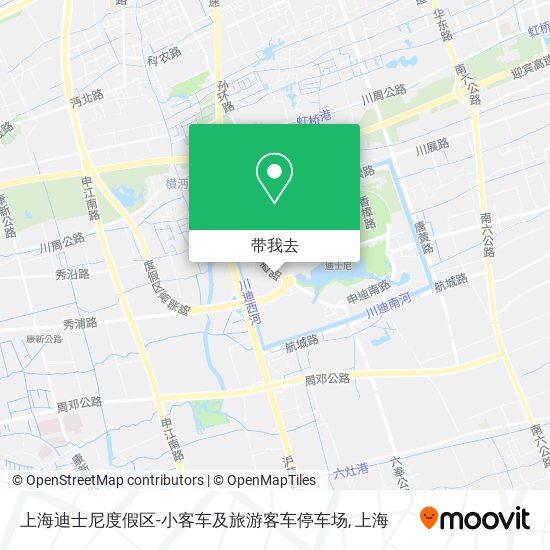 上海迪士尼度假区-小客车及旅游客车停车场地图