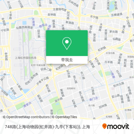 748路(上海动物园(虹井路)-九亭(下客站))地图