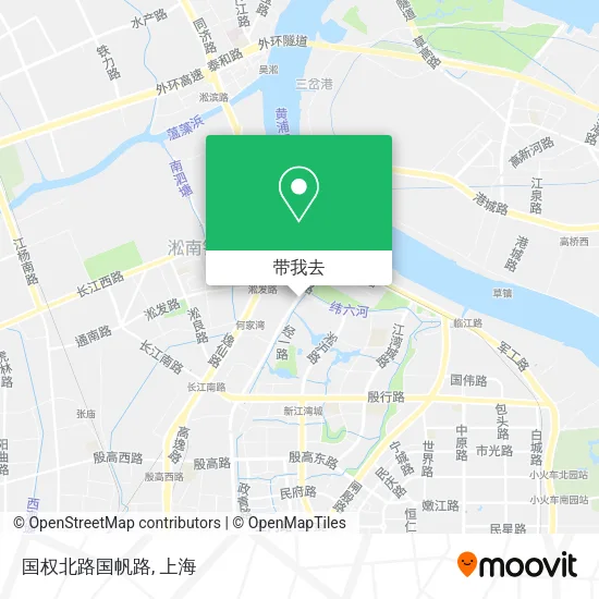 国权北路国帆路地图