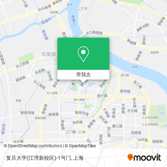 复旦大学(江湾新校区)-1号门地图