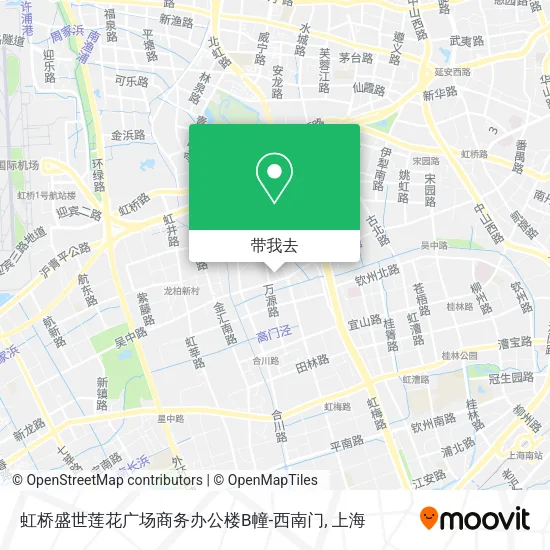 虹桥盛世莲花广场商务办公楼B幢-西南门地图