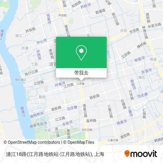 浦江18路(江月路地铁站-江月路地铁站)地图